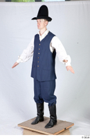  Photos Medieval Monk in Blue suit 1 19th century Historical clothing Monk a poses whole body 0002.jpg